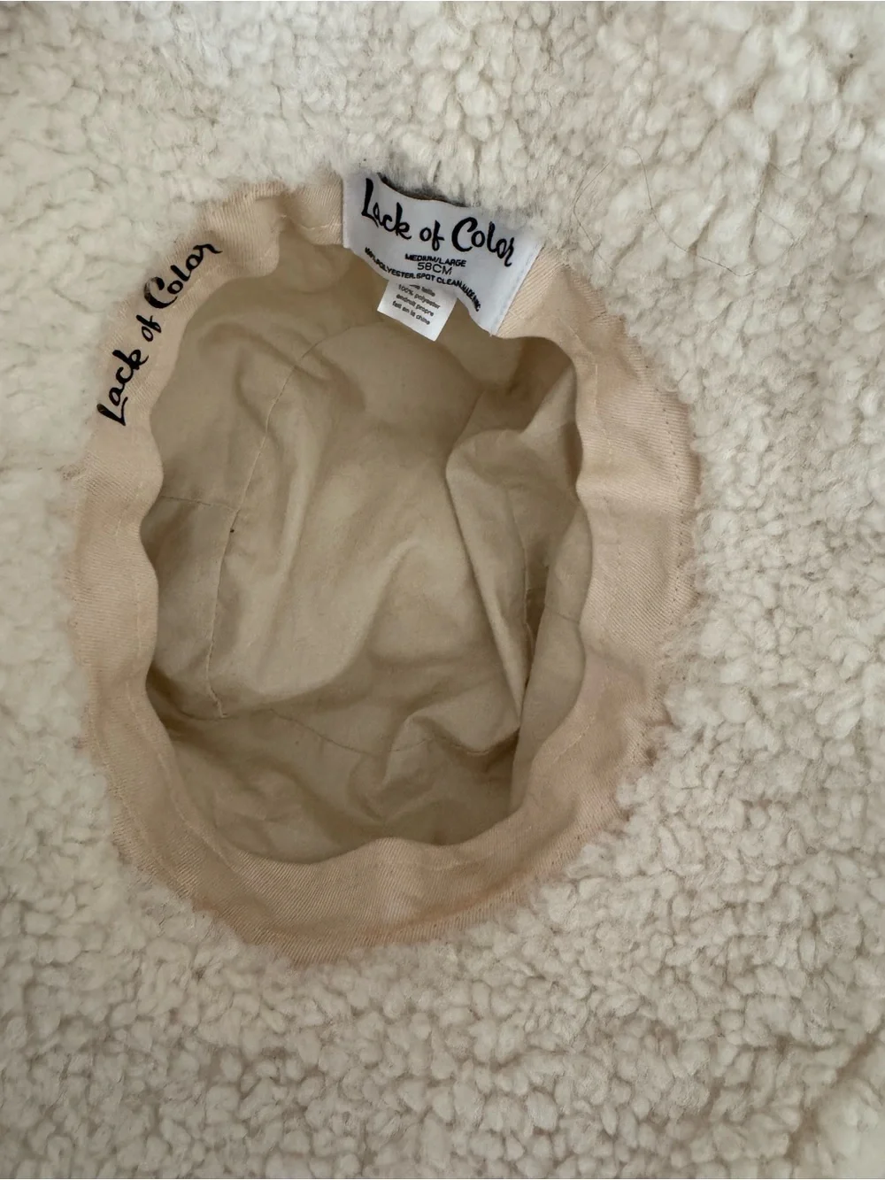 Lack of Color Teddy Bucket Hat - M/L